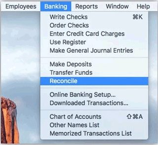 Move to the reconcile page - Screenshot