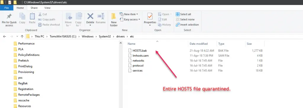Edit host file - Screenshot