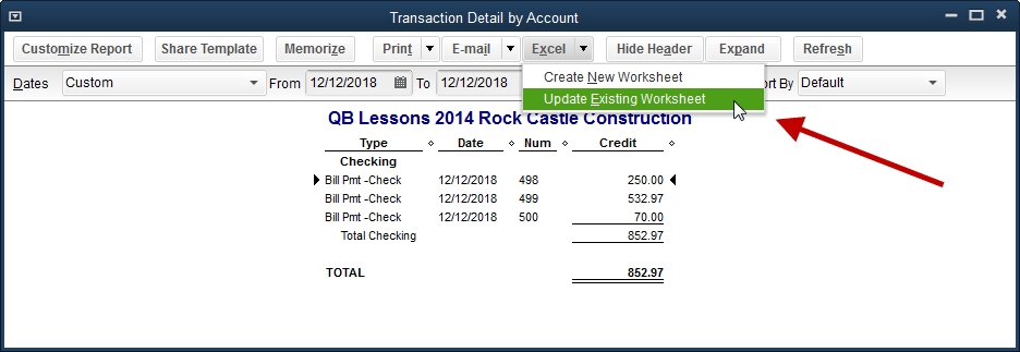 Update existing report - Image