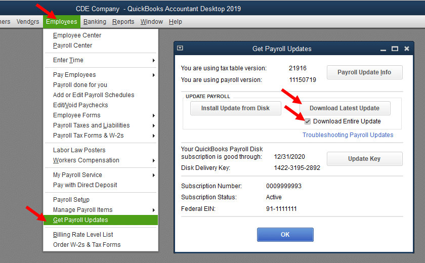 How to Troubleshoot QuickBooks Payroll Error 2107? Get payroll updates - Screenshot Image