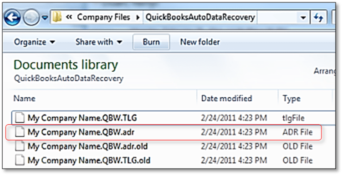 Auto data recovery in QuickBooks - Image