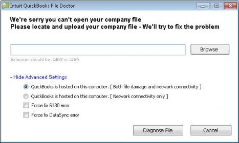 QuickBooks File Doctor Error - Image