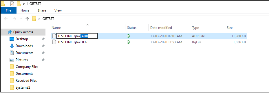 How to Resolve QuickBooks Payroll Error PS032? QBTEST folder - Image