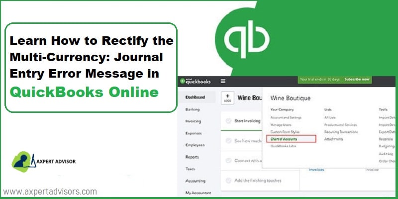 How to Fix Multi-Currency Journal Entry Error Message in QuickBooks?