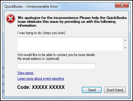 QuickBooks Unrecoverable Error 16052 65777 - Image